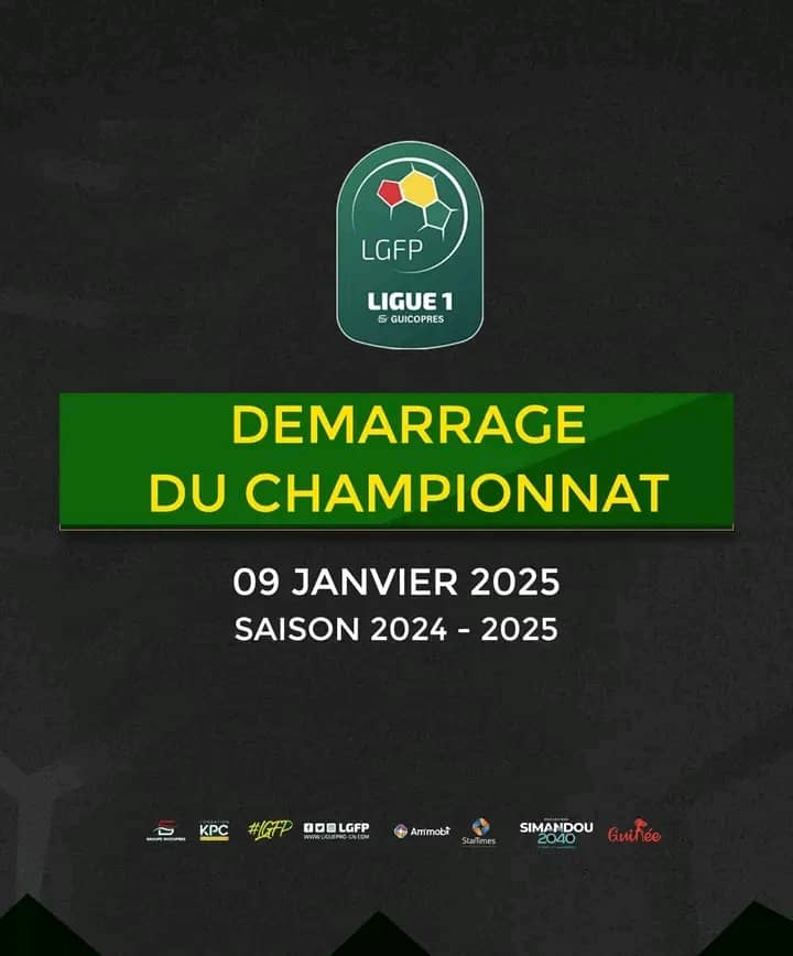 Guinée : le championnat national de ligue 1 démarre le 09 janvier