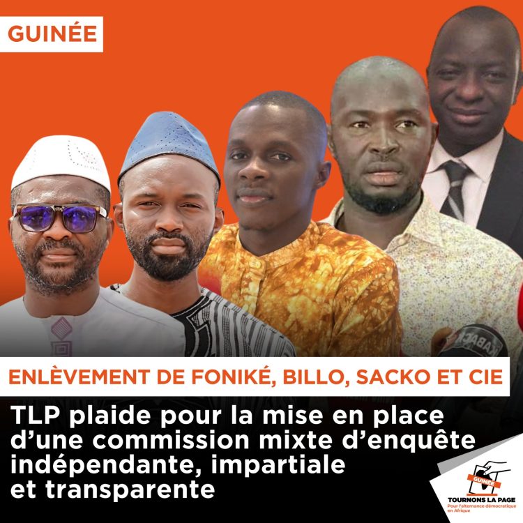 Disparition : TLP-Guinée plaide pour la mise en place d’une commission mixte d’enquête